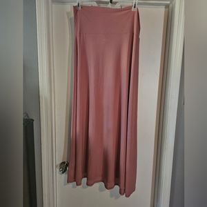 LuLaRoe Rose colored Maxi Skirt XL